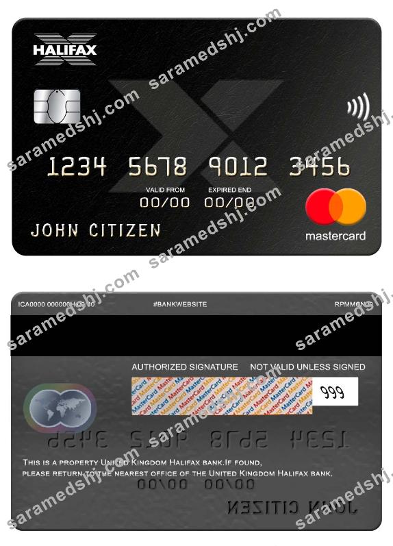 United Kingdom Halifax bank mastercard
